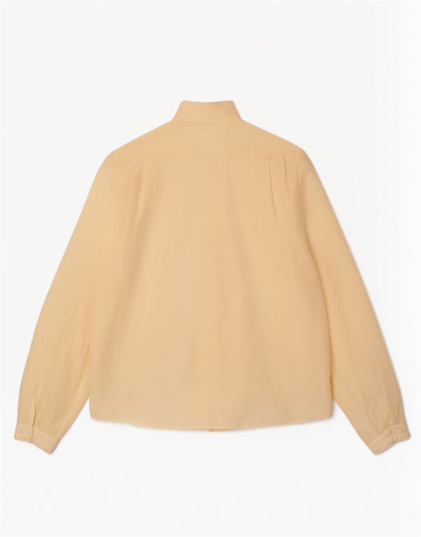 vintage Femme Front Tie Shirt Blouse UK 18 XL Beige