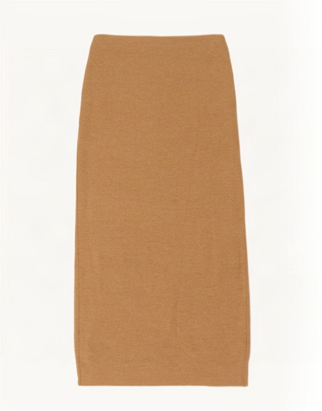 Zara Femme Jupe Midi En Tricot Petit W26 Beige Polyester