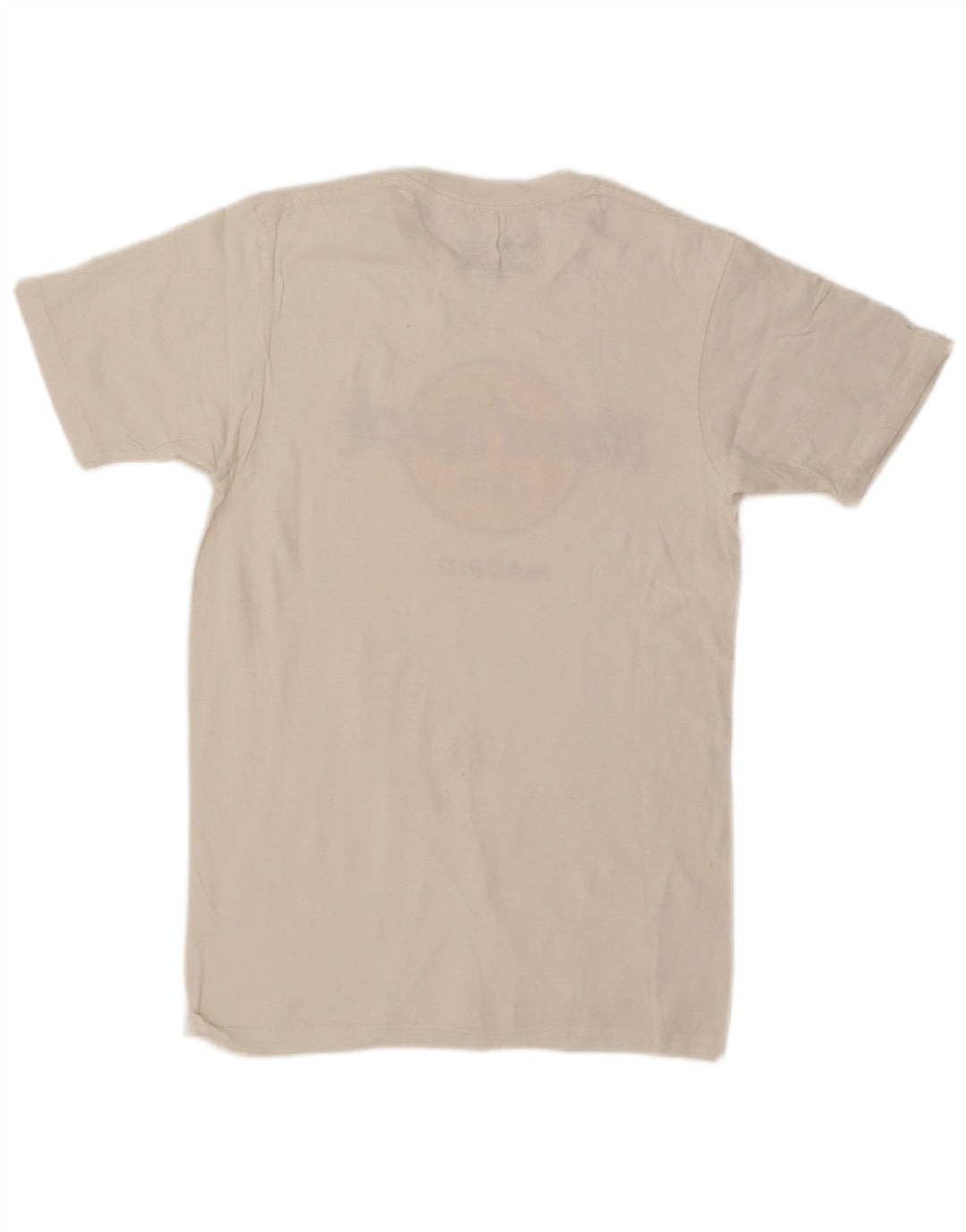 Hard Rock Cafe Hommes Madrid T-Shirt Graphique Haut Petit Coton Blanc