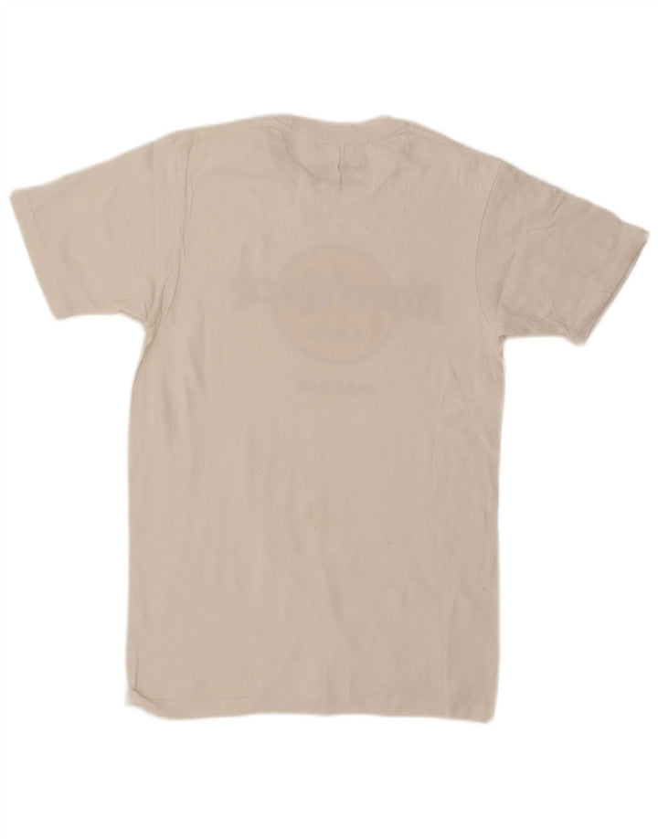 Hard Rock Cafe Hommes Madrid T-Shirt Graphique Haut Petit Coton Blanc