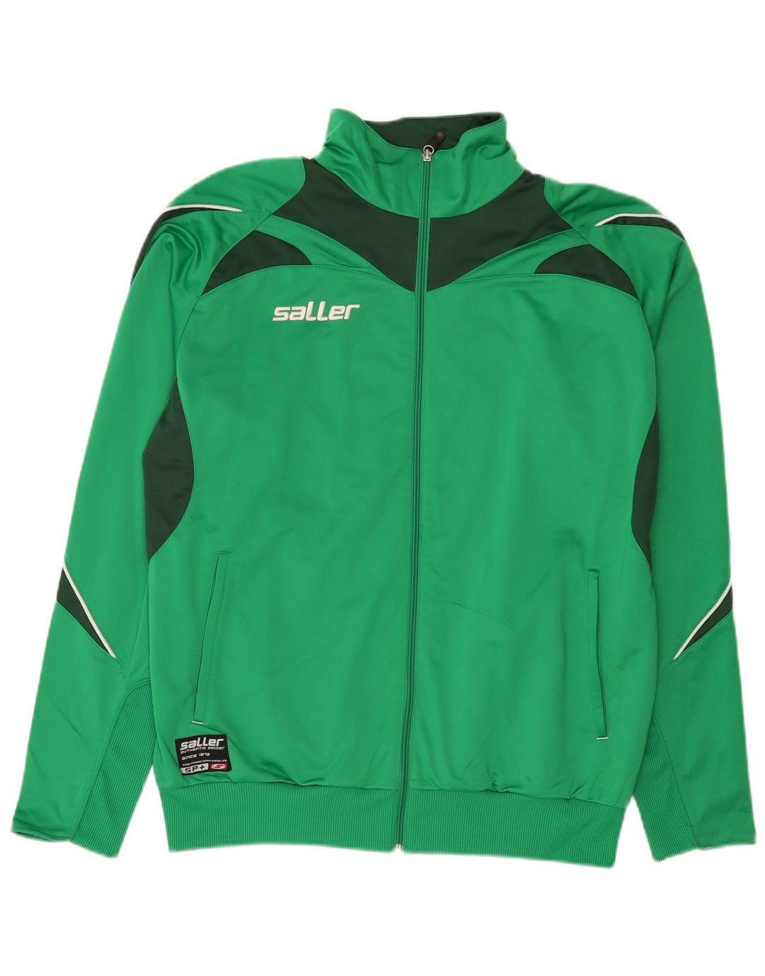 Saller Veste de survêtement graphique pour homme XL Vert Colorblock Polyester