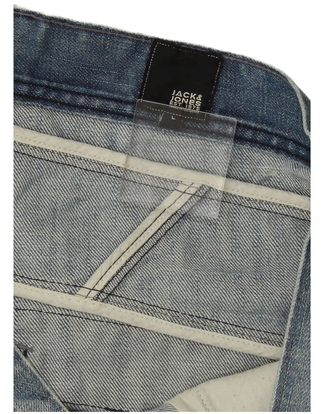 JACK & JONES Short en Jean Homme Large W34 Bleu