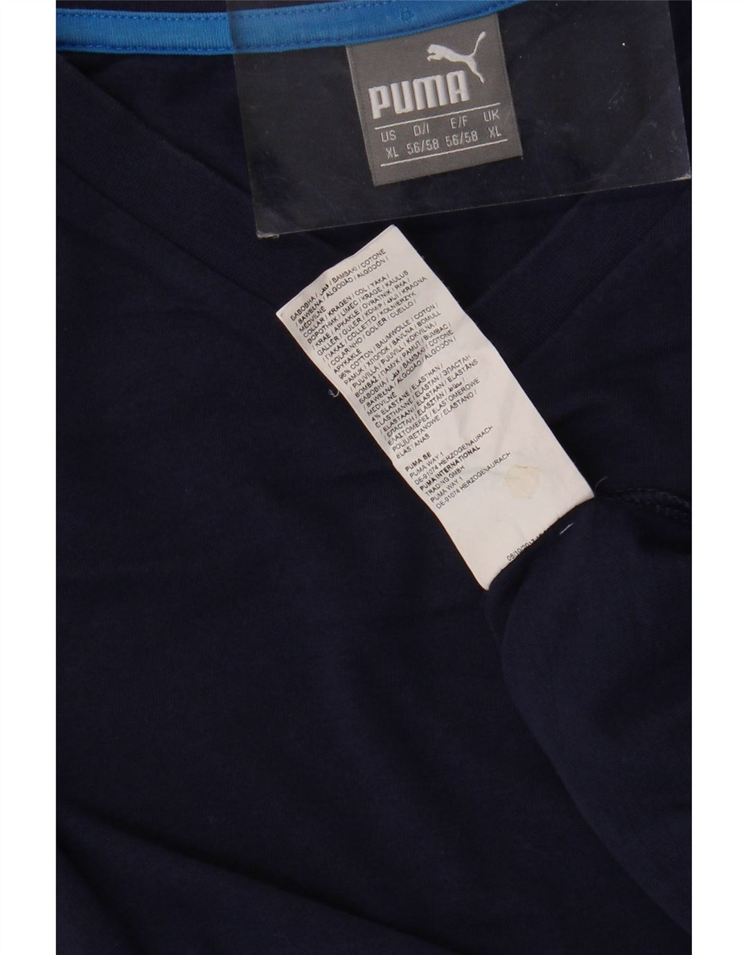 PUMA T-Shirt Homme Top XL Bleu Marine Coton