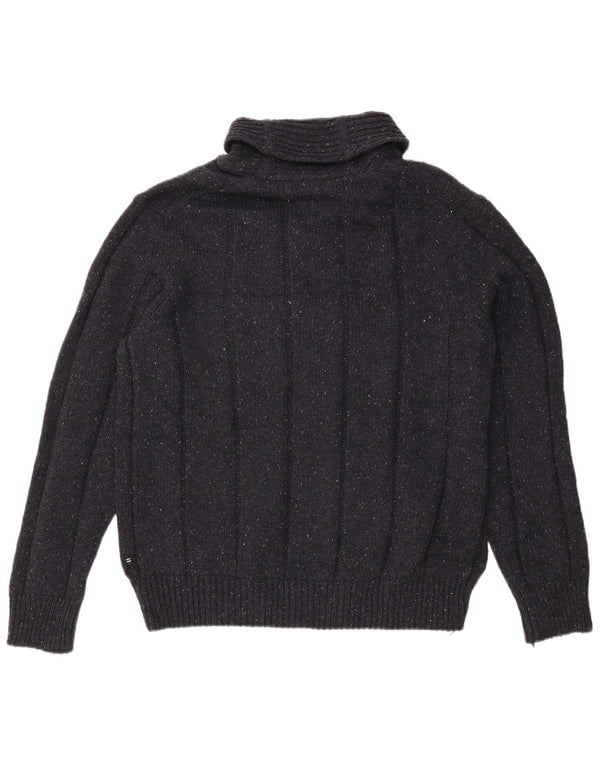NAUTICA Pull col châle homme XL noir acrylique