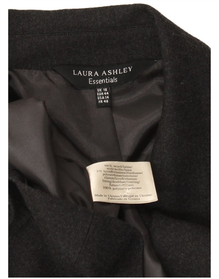 Laura Ashley Veste Blazer 1 Bouton pour Femme UK 18 XL Laine Grise