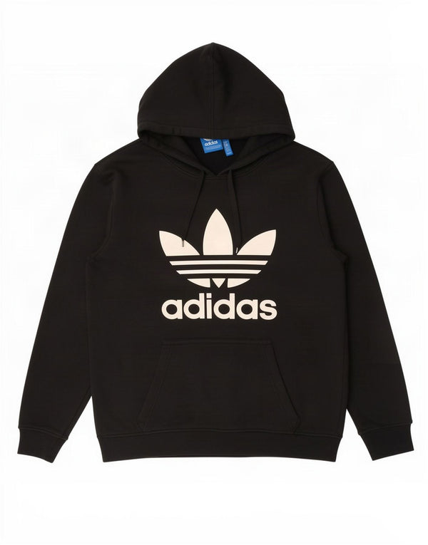 Adidas Pull à capuche graphique pour homme en coton noir moyen