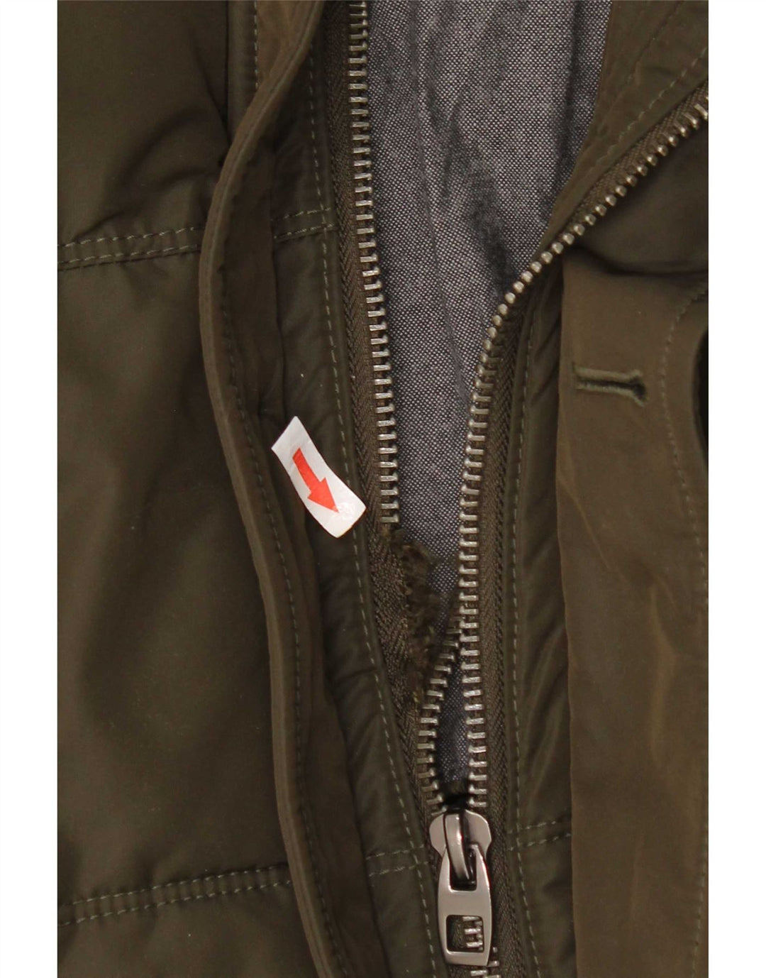 Zara Veste matelassée pour homme UK 38 Kaki moyen