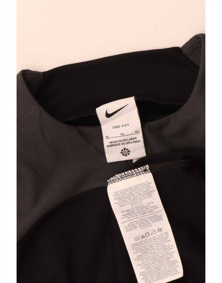 Nike Haut Dri Fit à manches longues pour homme XL Noir Colorblock