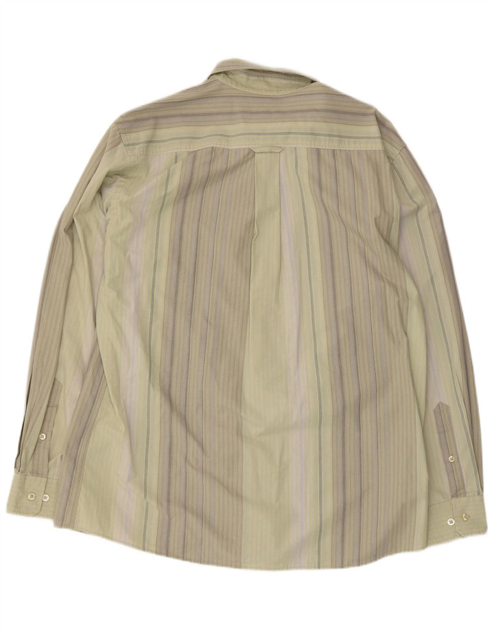 Chemise Homme Camel Active Large Coton Rayé Vert