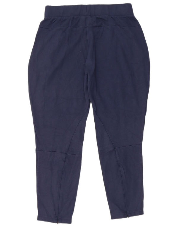 ADIDAS Pantalon de survêtement pour femme UK 16 Large Rayonne Bleu Marine
