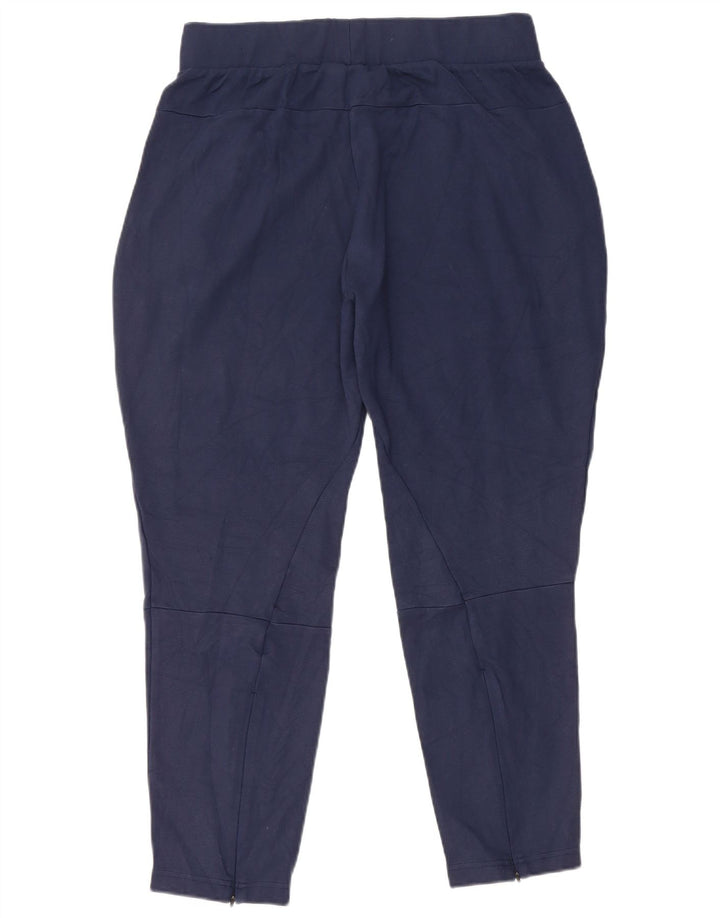 ADIDAS Pantalon de survêtement pour femme UK 16 Large Rayonne Bleu Marine