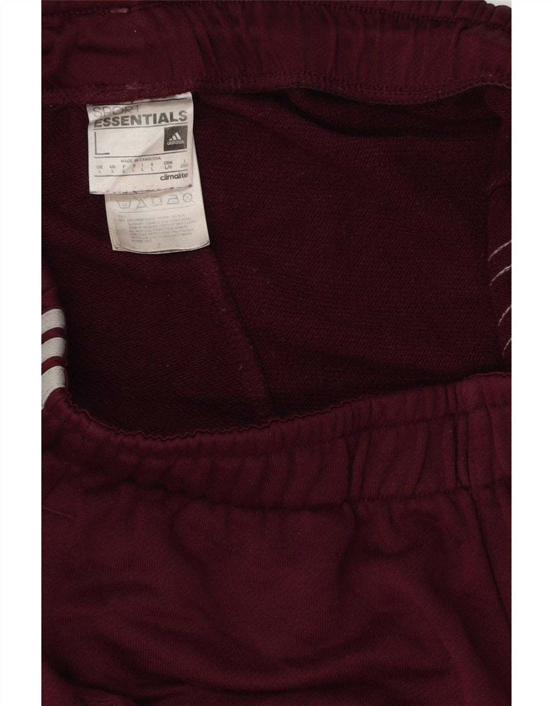 Adidas Short de sport Climalite pour homme Taille L en polyester bordeaux