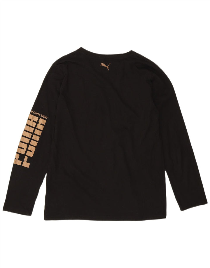 PUMA Haut graphique à manches longues pour fille 15-16 ans XL Noir Coton