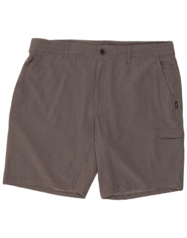 O'Neill Mens Cargo Shorts  W38 XL Grey Striped Polyester