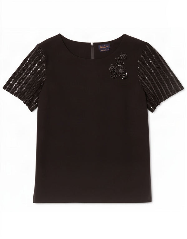Luisa Spagnoli Chemisier pour femme UK 18 XL Soie florale noire