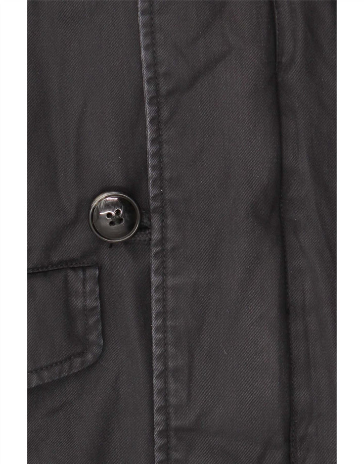 Woolrich Parka à capuche pour homme UK 40 Large Bleu marine Coton