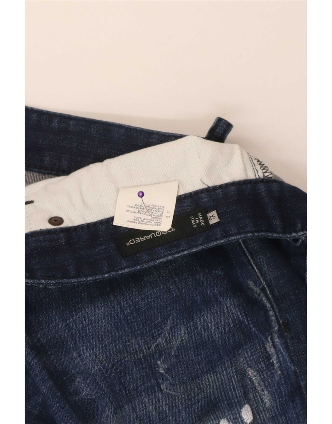 Dsquared2 Jean slim effet vieilli pour femme IT 52 2XL W36 L29 coton bleu