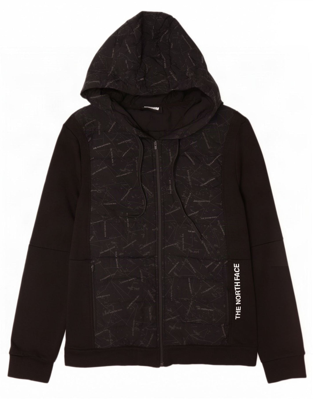 The North Face Veste de survêtement rembourrée graphique pour hommes, grand noir