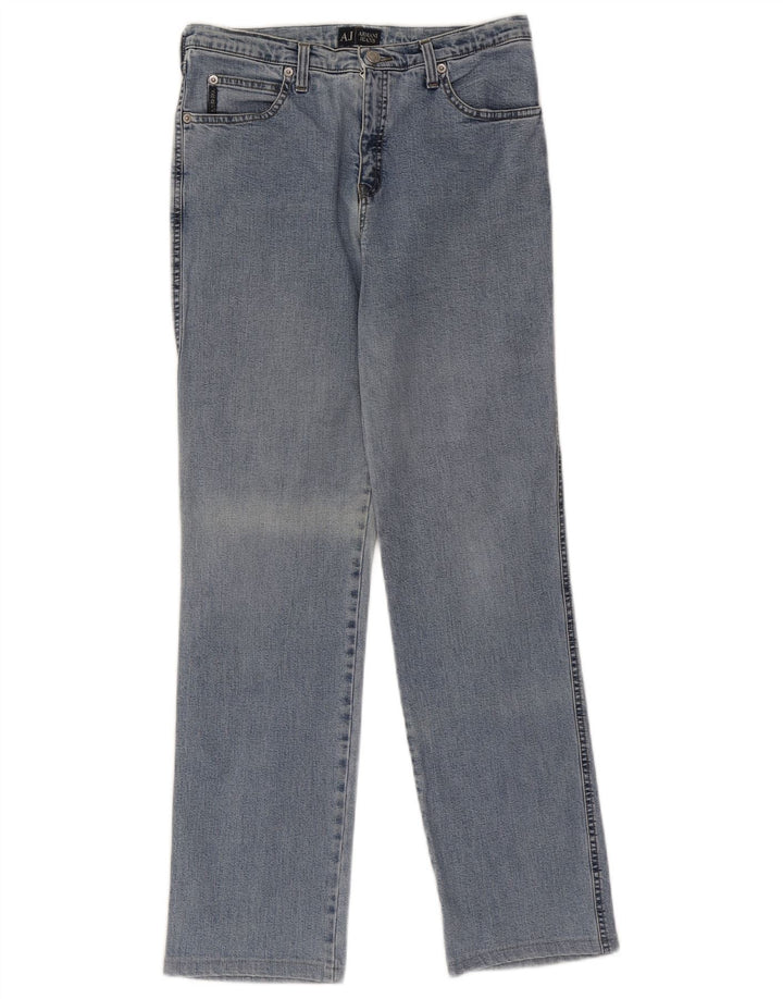 ARMANI Femme Jean Droit W29 L28 Bleu Coton