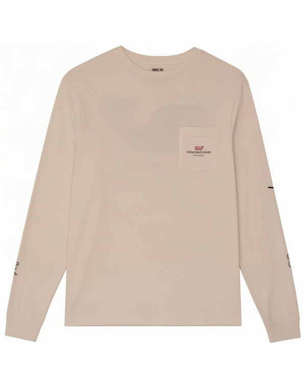 Vineyard Vines Haut graphique pour hommes à manches longues XS Coton blanc