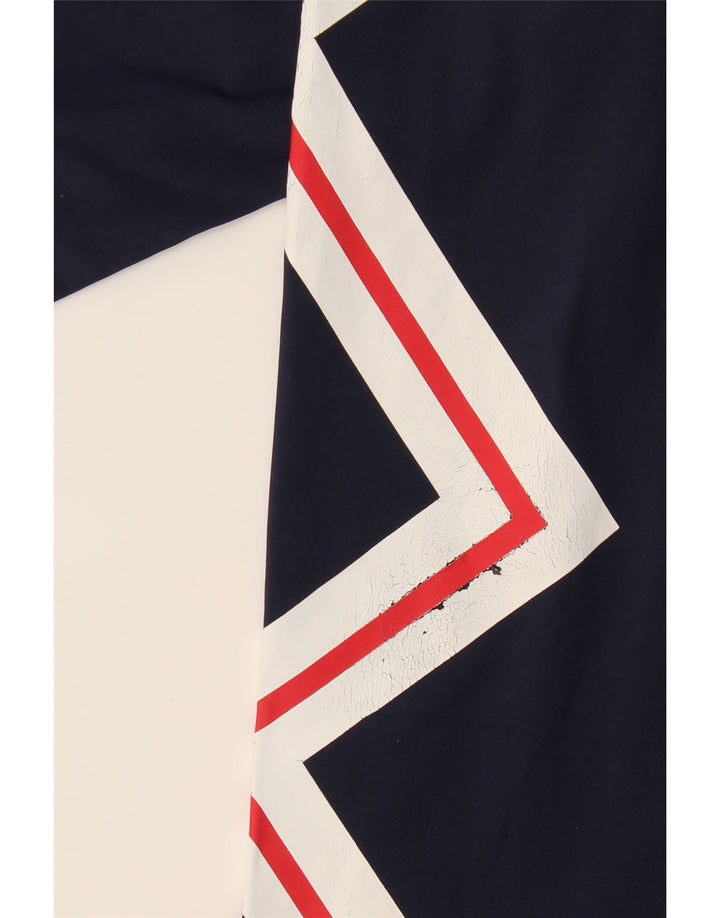 Fila Womens Graphic Leggings UK 14 Large Bleu Marine Géométrique Polyester