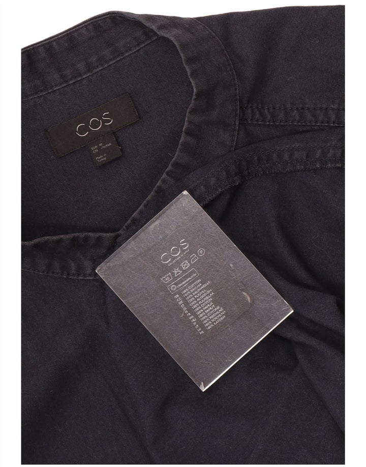 Cos Manteau Femme EU 40 Moyen Bleu Marine Coton