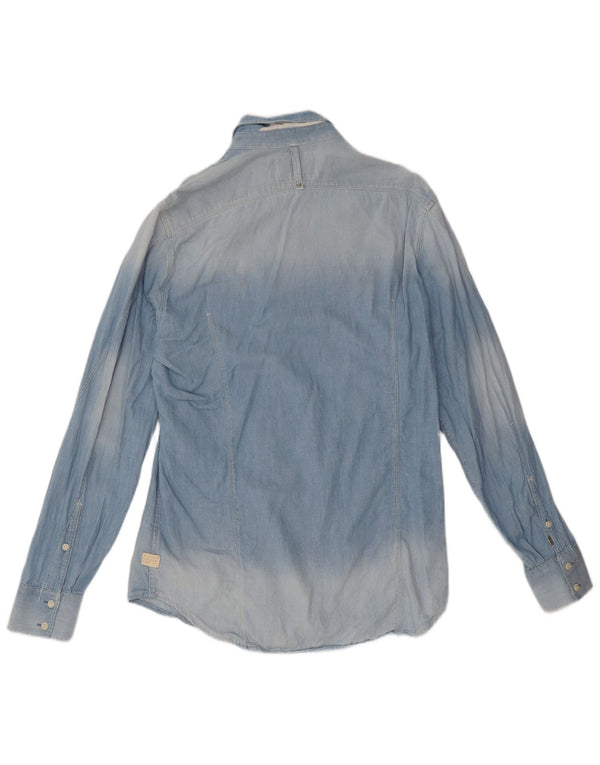 G-Star Chemise en Jean Homme Bleu Moyen Coton