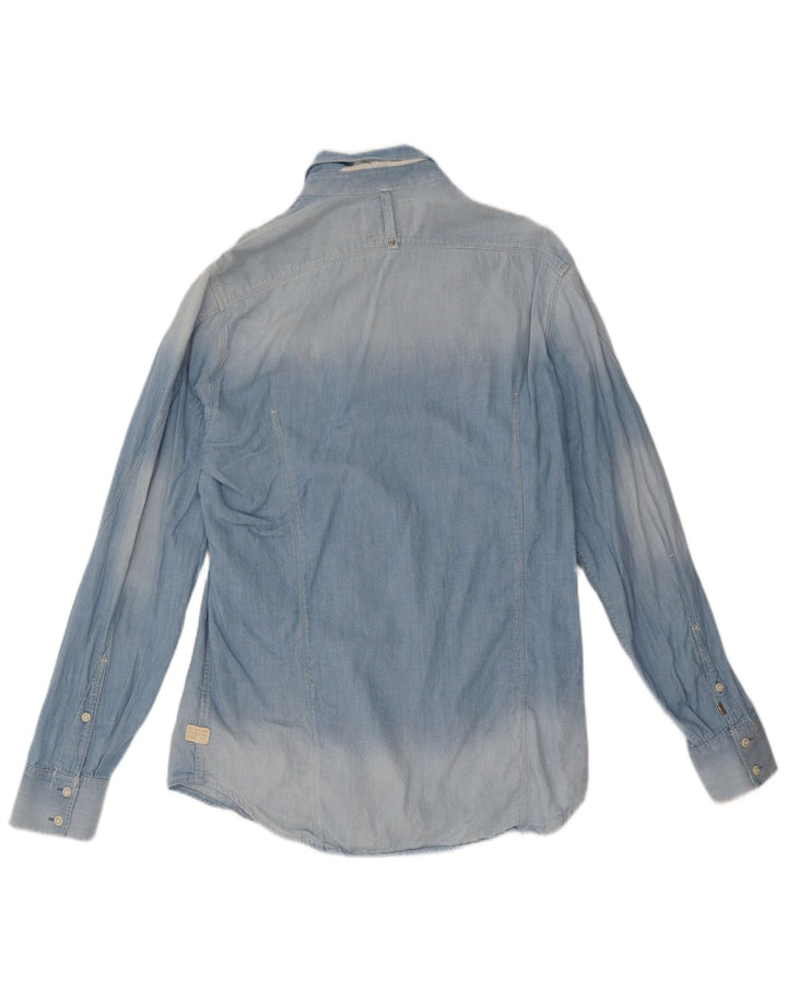 G-Star Chemise en Jean Homme Bleu Moyen Coton