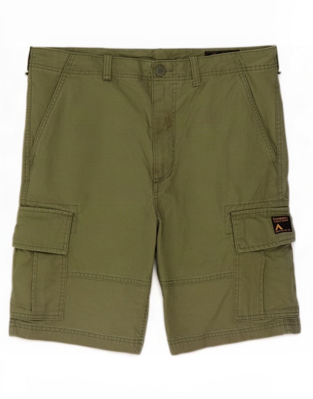 Superdry Short Cargo W32 Homme Vert Moyen Coton