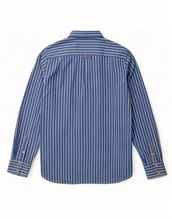 Superdry Chemise Homme 2XL Coton Rayé Bleu