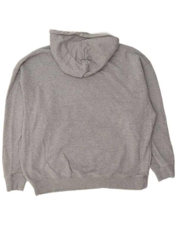 Adidas Pull à capuche surdimensionné graphique pour femme UK 12/14 Gris moyen moucheté