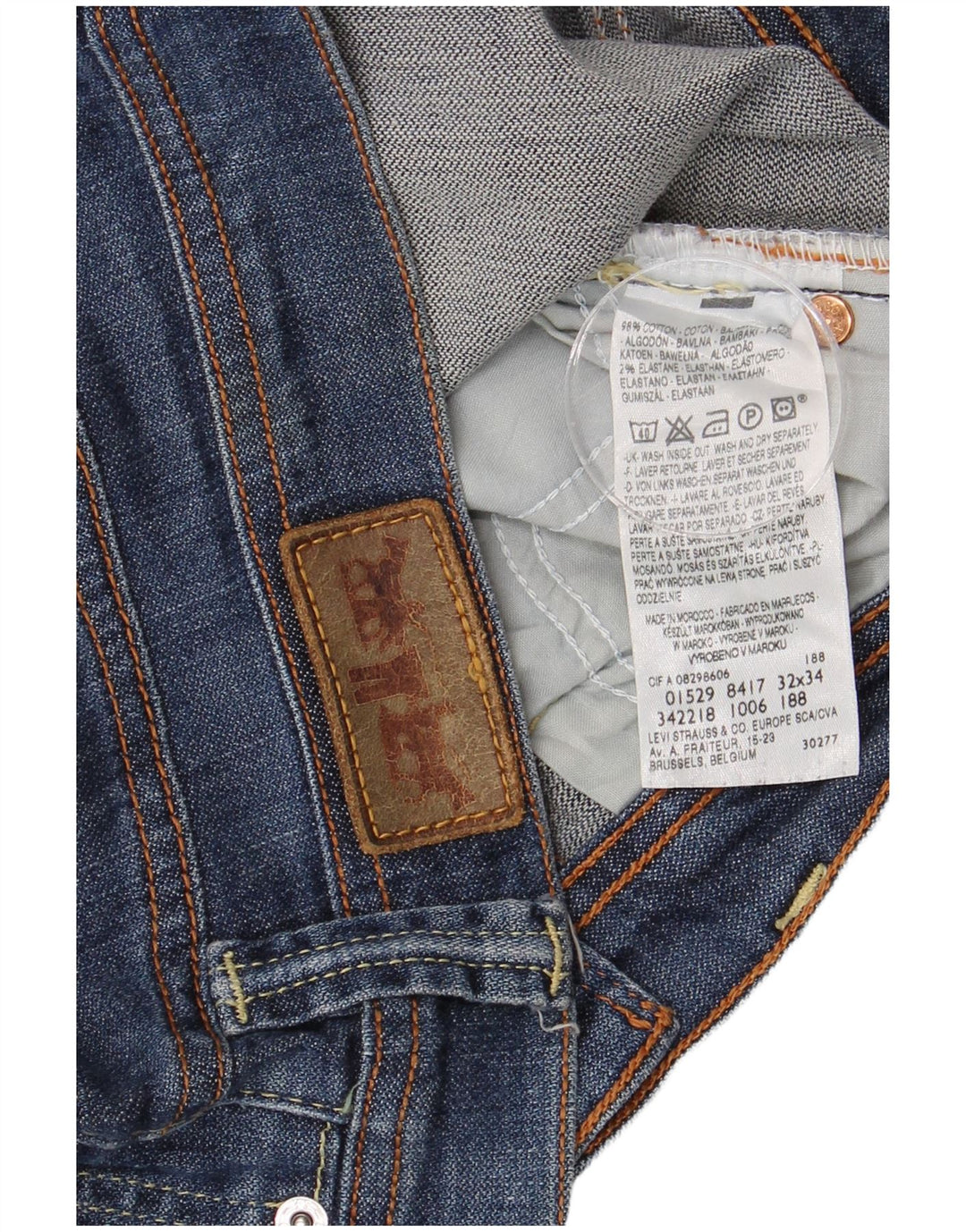 LEVI'S Jean Bootcut Homme W32 L31 Bleu Coton