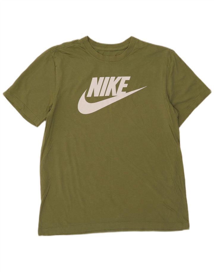 Nike T-Shirt Graphique Homme Vert Moyen Coton