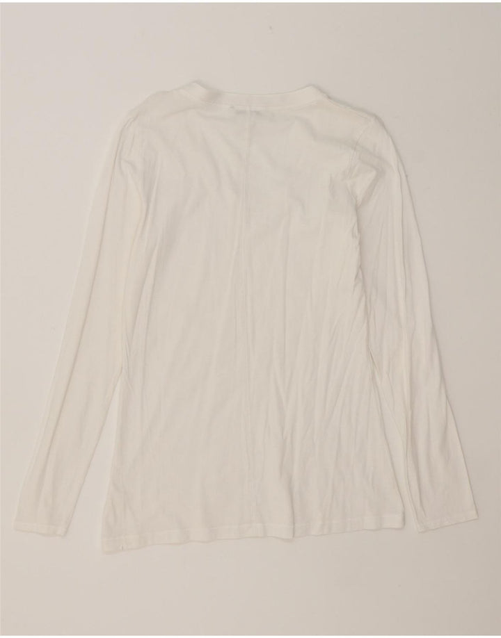 BANANA REPUBLIC Womens Top Long Sleeve UK 14 Large White Vintage Banana Republic and Second-Hand Banana Republic from Messina Hembry 