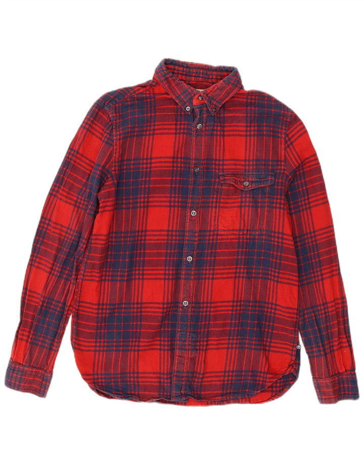 French Connection Chemise Regular Fit en Flanelle Homme Rouge Moyen à Carreaux