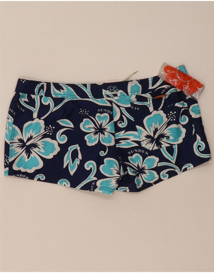 SUNDEK Short de Bain Femme US 2 XS Bleu Marine Floral Polyester
