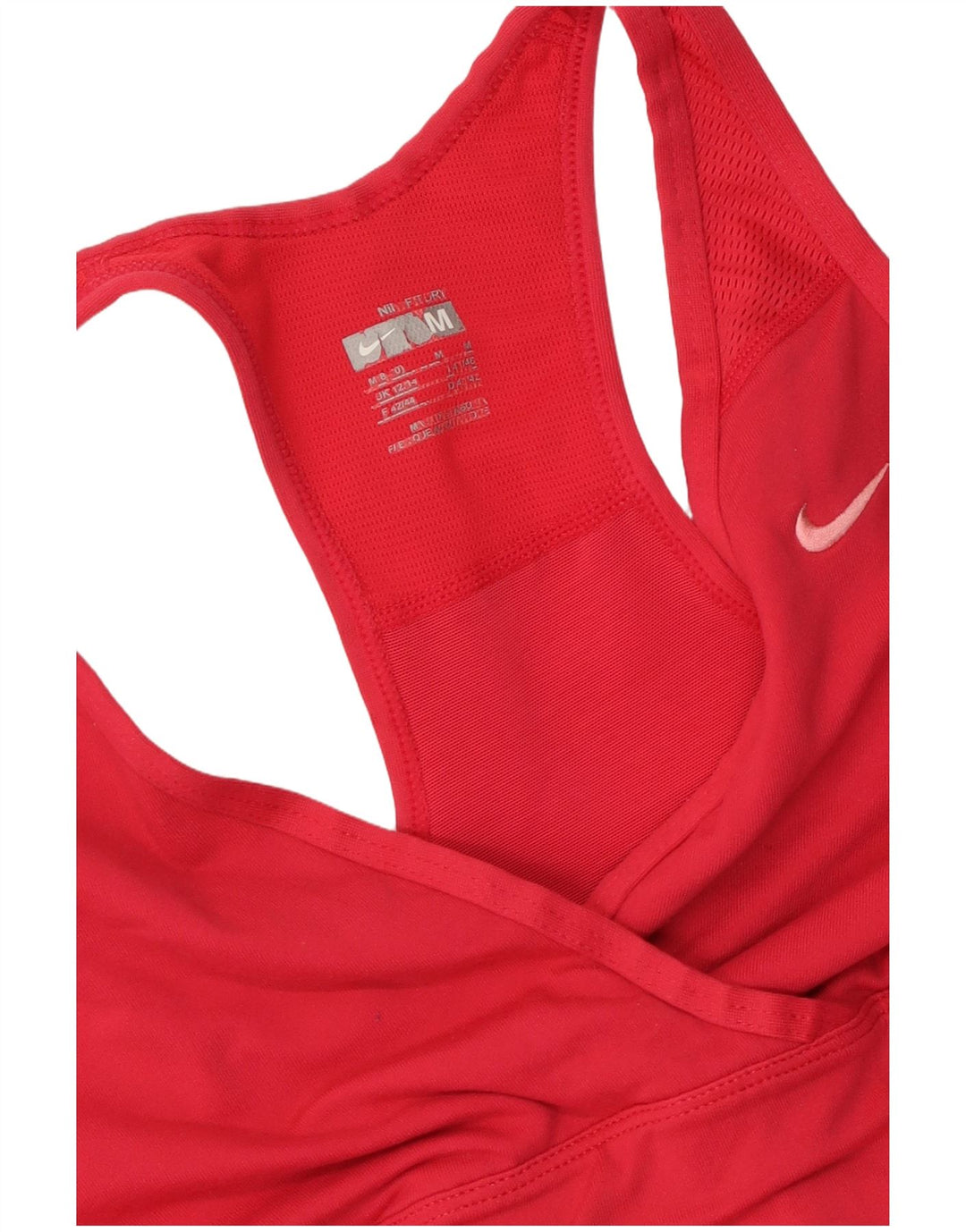 NIKE Débardeur Femme UK 12/14 Rouge Moyen