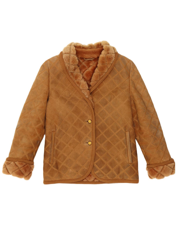 Rupp & Taureck Couture Veste en peau de mouton pour femme UK 14 Marron moyen