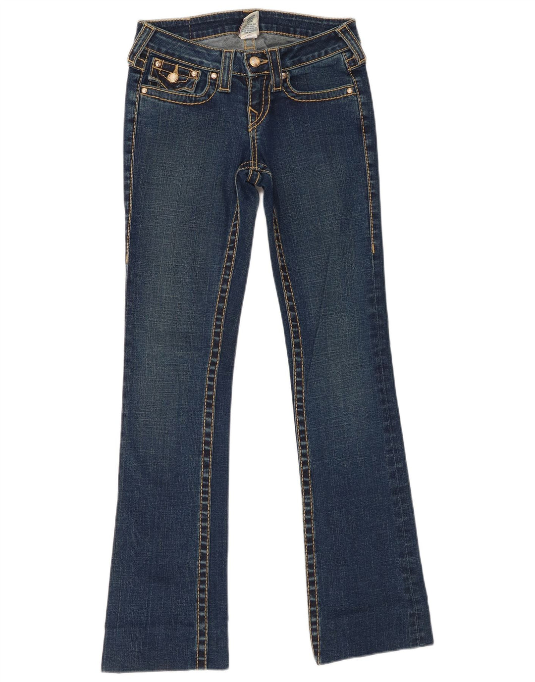 True Religion Jean Bootcut Femme W25 L31 Bleu Coton