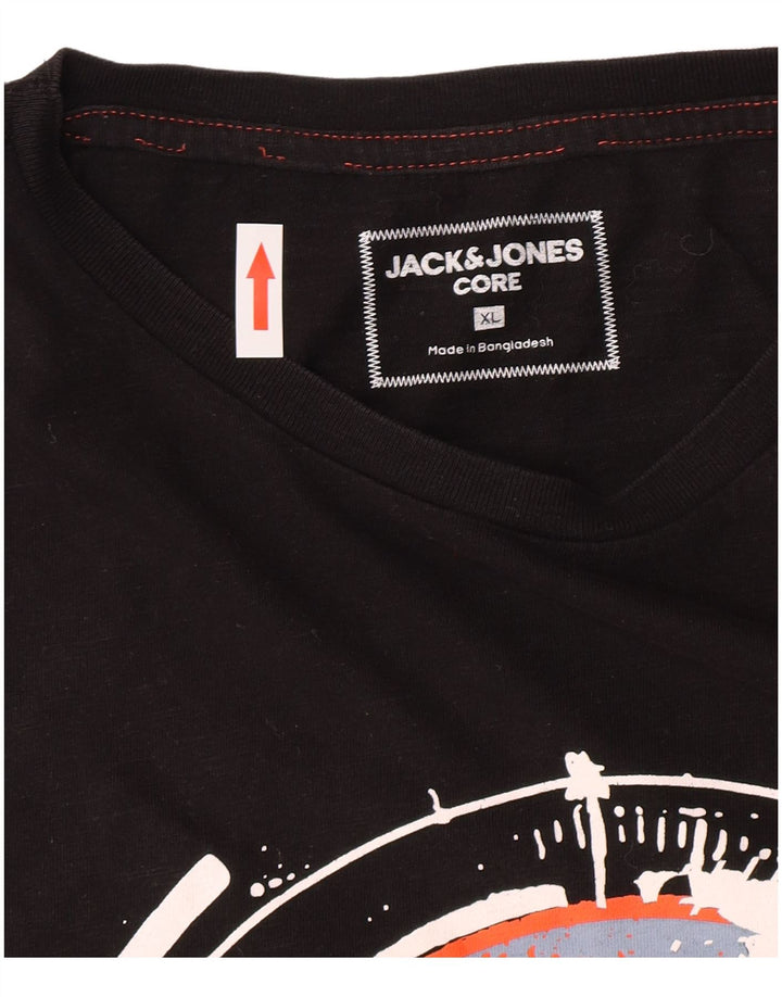 Jack & Jones T-Shirt Graphique Homme XL Noir