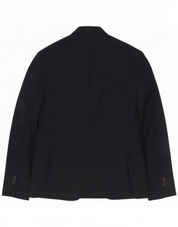 Massimo Dutti Veste blazer à 2 boutons pour homme EU 52 Grande laine bleu marine
