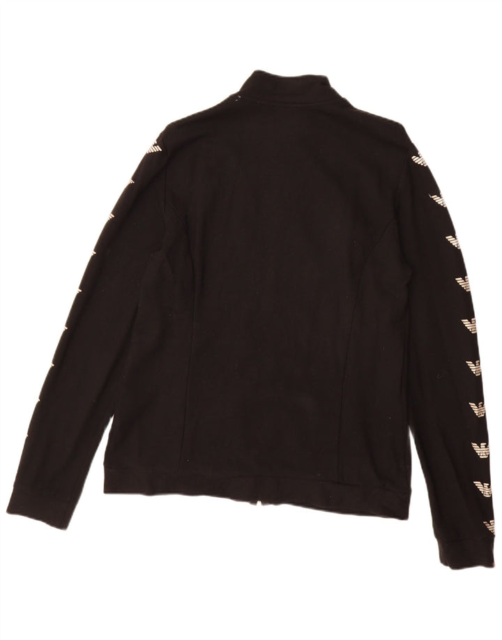 EMPORIO ARMANI Veste de survêtement graphique pour garçon 15-16 ans XL Noir