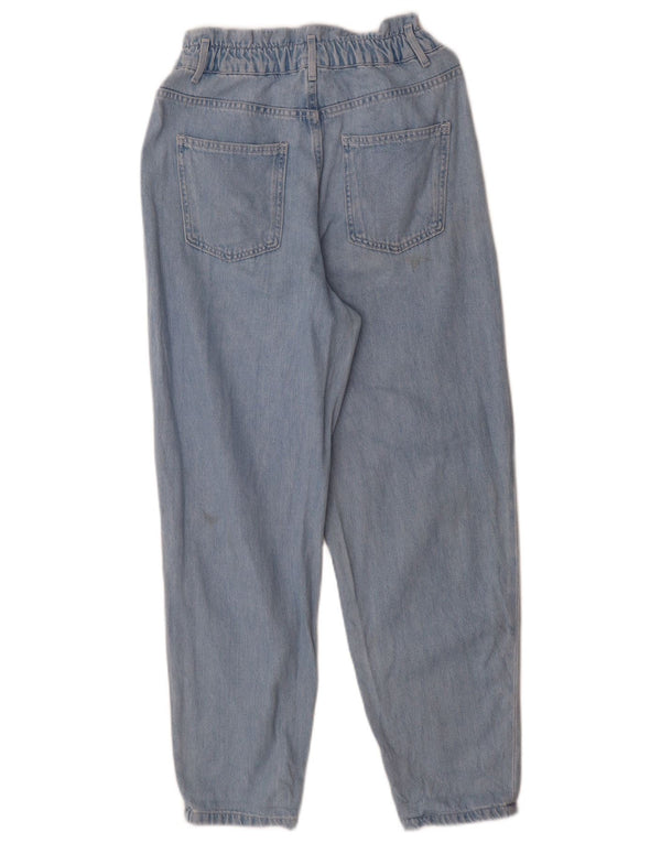 Zara Jean fuselé taille haute pour femme EU 36 XS W26 L28 Bleu Coton