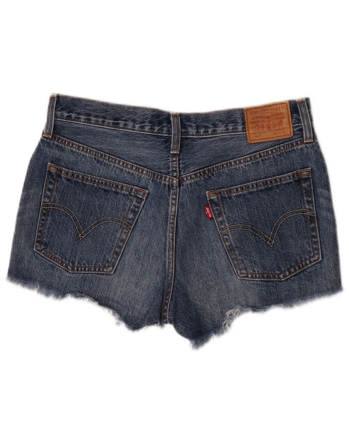 Levi's Short en Jean 501 Femme W28 Bleu Moyen Coton