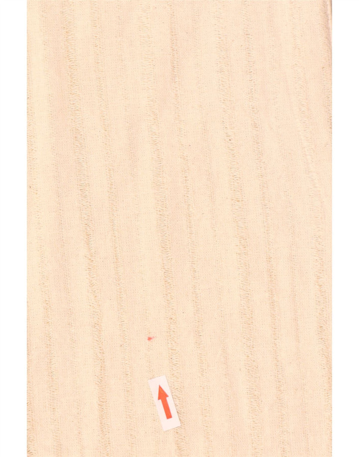 Mills Gilet Femme UK 16 Large Coton Rayé Blanc Cassé