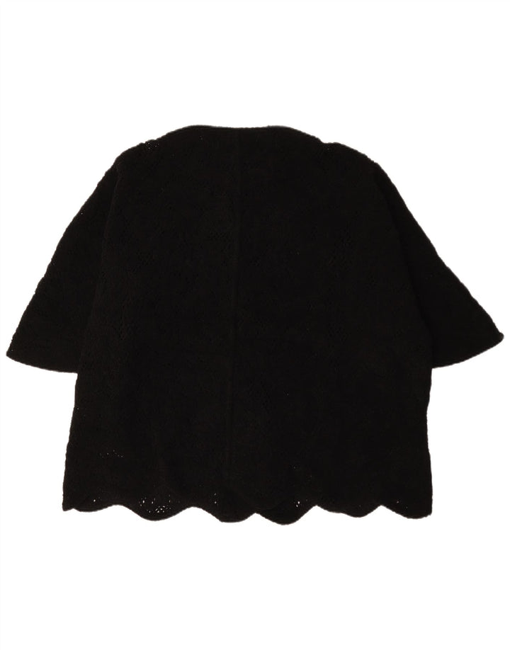 Zara Veste blazer surdimensionnée à manches courtes pour femme UK 14 Noir moyen