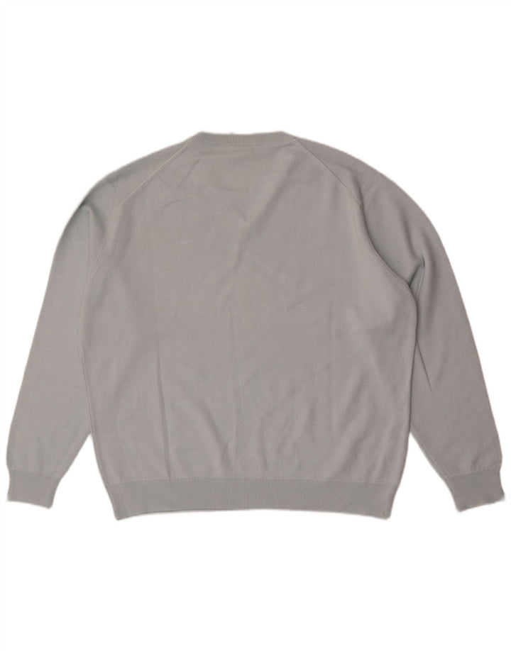 Lacoste Pull col V pour homme Taille 6 XL Laine bleue