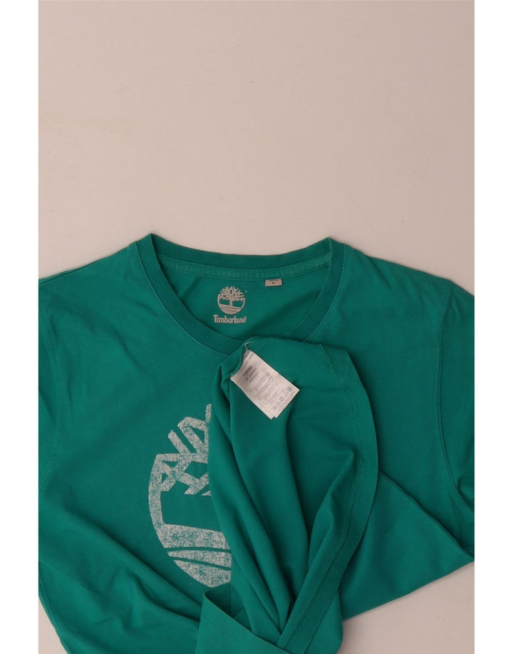 TIMBERLAND T-Shirt Graphique Homme Bleu Moyen Coton