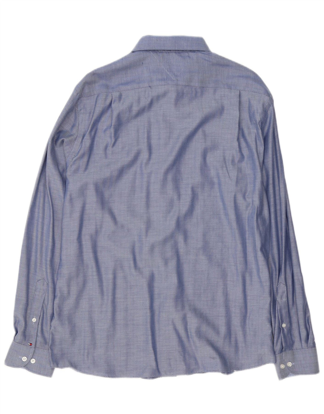 Tommy Hilfiger Chemise homme Taille 16 1/2 Grand coton à chevrons bleu