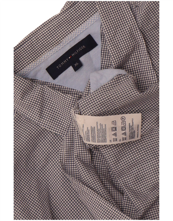 Tommy Hilfiger Chemise Homme XL Bleu Marine Carreaux Coton